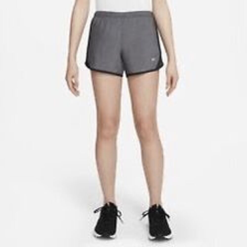 Nike Dri Fit Youth Girls M Lined Athletic Running Shorts AQ8805-010 Black Gray